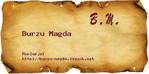 Burzu Magda névjegykártya